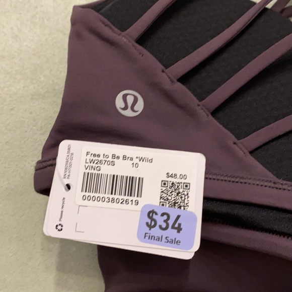 Lululemon Free to be wild bra - NWT - Picture 2 of 4